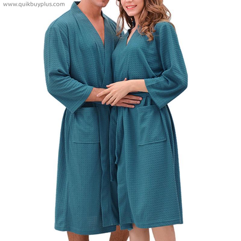 Women Men Bath Robe Shower Sleepwear Nightgowns Robe Male Female Bathrobe Long Woman Man Pajamas 1pcs