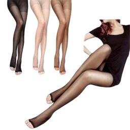 Women Pantyhose Fashion Spring Summer Nylon Tights Open Toe Sheer Ultra-Thin Seamless Pantyhose Stocking