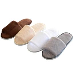 Women Solid Color Coral Fleece Slippers Soft Non-disposable Home Hospitality Slippers Party Gifts For Wedding Guests Slippers