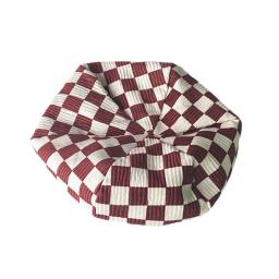 Womens Hat Checkerboard Pattern Corduroy Beret Autumn And Winter Retro Plaid Beret Cap Accessories