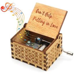 Wood Music Boxes,laser Engraved Vintage Wooden Sunshine Musical Box Gifts For Birthday/christmas/val