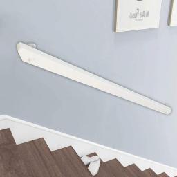 Wooden Stair Handrails White，Home Against The Wall Indoor Loft Elderly Railings Handrails Corridor Support Rod，Non-Slip Handrails 50~300cm Complete Kit (Size : 120cm)