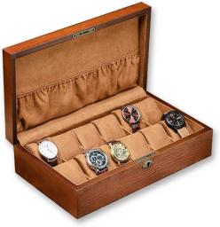 Wooden Watch Box for Men Jewelry Box with Velvet Lining Jewelry Box, 12 Slot Watch Showcase Holder Large Metal Buckle Watch Organizer Walnut Adult Men's Wooden Women's Gift