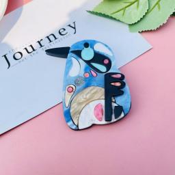 Wuli&baby Multicolor Bird Brooches For Women Unisex Lovely Bird Animal Party Casual Brooches Pins Gifts