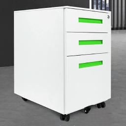 XIAOPENG Lateral Filing Cabinet with Wheels, Steel Storage Lockable Mobile Documents Cabinet for Home and Office A4/FC