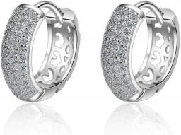 XKUN Earring Silver Color Mosaic Zircon Charm Earrings For Women-Default