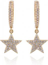XKUN Earring Zircon Star Dangle Earrings Punk Geometric Pendant Hoop Earrings For Women Party Jewelry Gift