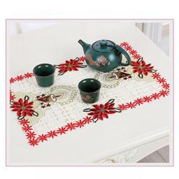 Xmas Tablecloths Accessories Christmas Cover DIY Holiday Home Household Kitchen Party Red Removable Table Cloth