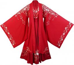 YANLINA Hanfu Women Ancient Chinese Hanfu Dress Traditional Flowy Stage Performance Costume Fancy Cosplay Dress, Red (Color : Red, Size : Medium)