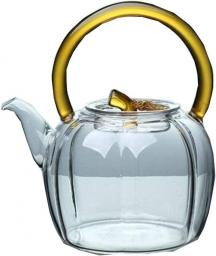 YANRUI Teapot Glass Teapot Explosion-Proof Thickened Heat-Resistant Filter Liner Kettle Tea Set Health Pot 800ml