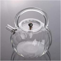 YANRUI Teapot Glass Teapot Household Large Capacity Teapot Steam Pot Electric Transparent Glass Filter Teapot (Size : A)