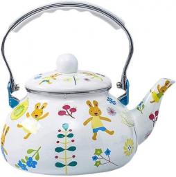 YANRUI Teapot Glass Teapot Kettle Enamel 2.4 Liter Porcelain Induction Cooker Gas Universal Coffee Pot (Color : C)