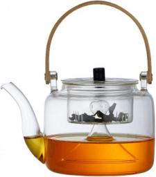 YANRUI Teapot Household High Temperature Resistant Beam Cooking Pot, Transparent Glass Teapot, Steam Teapot