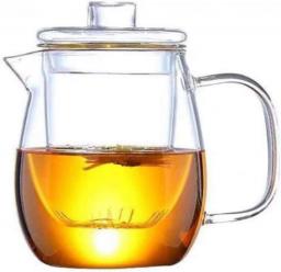 YANRUI Teapot Teapot Clear Glass Tea Infuser with Removable Strainer, Thicken Heat Resistant Tea Kettle for Loose Leaf Tea and Blooming Tea Tea Accessories 1yess