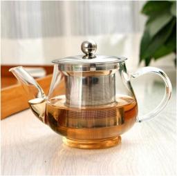 YANRUI Teapot Teapot Tea Sets Glass Glass Kettle 400ml Handmade with Filter Heat Resistant Glass Tea Pot