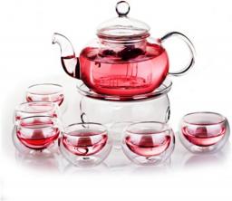 YANRUI Teapot Transparent Glass Teapot Heat-Resistant Glass Herbal Tea Set Teapot with Filter Household Large Capacity