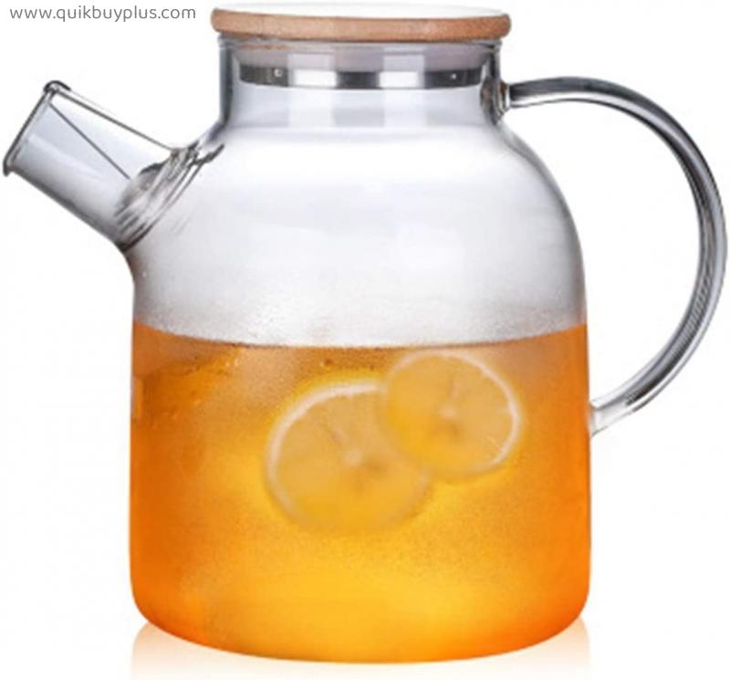 YANRUI Teapot Transparent Glass Teapot Household Thick Heat-Resistant Glass Teapot Jug Juice Teapot (Size : A)