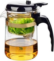 YANRUI Teapot Transparent Glass teapot Household Large-Capacity teapot with Heat-Resistant Stainless Steel Injector (Color : 570ml)