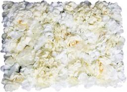 YANXIAOPING 8 Pieces Romantic Artificial Flowers Wall Panel Wedding Venue Floral Decor-Cream (1.97 Ft 1.31 Ft) White (Size : 4pack)