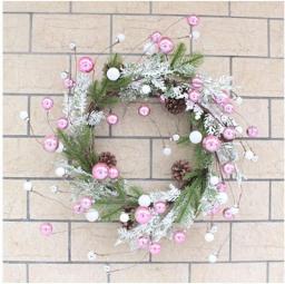 YANXIAOPING Front Door Garland Christmas Decoration 19.6 Inch PE Twigs  Plastic Suitable For Weddings Party Thanksgiving Decoration (Color : C, Size : 50cm)