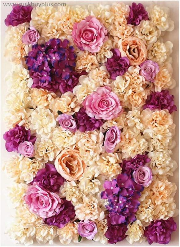 YANXIAOPING Pieces Of10 Artificial Flower Wall Panel Wedding Party Home Shop Window Decor Beige（6040cm） (Size : 4pack)