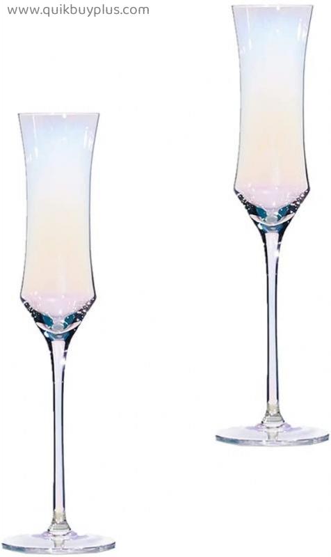 YARNOW 2pcs Glass Champagne Flutes Champagne Glasses for Wedding Toasting Sparkling Wine Wedding Flutes Wine Glasses Cocktail Highball Cups for Birthday Anniversary Party