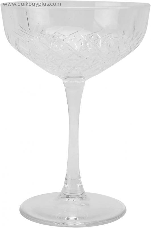 YARNOW Crystal Martini Cocktail Glasses Goblet Glass Classic Clear Cocktail Glasses Set Wine Gift for Engagement Party Work Gatherings (Transparent)