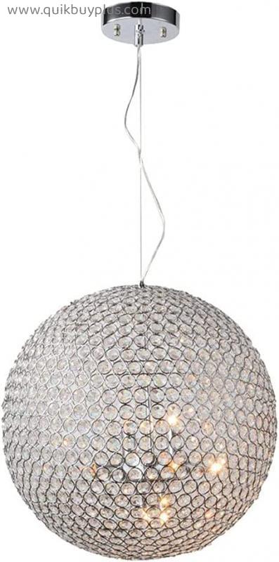 YHQSYKS Crystal Globe Pendant Lamp Modern Minimalist Iron Chandeliers For Restaurant, Living Room, Corridor, Bar Table Lighting