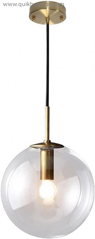 YHQSYKS Modern Iron Pendant Light Creative Globe Glass Chandelier Ceiling Light For Restaurant Bar Counter Living Room Bedside Improve Lighting Device