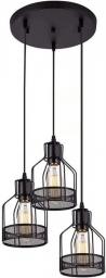 YHQSYKS Nordic Simplicity 3-Light Pendant Light Black Wrought Iron Hanging Chandelier For Study Bedroom Dining Room Hanging Ligh