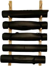 Yoga Mat Holder Wall Mount Wooden, Muti-Layer Hanging Foam Roller Storage Stand Rack, Heavy Duty Exercise Mats Organizer Shelf For Home/Yoga Studio (Size : 6 Tier)