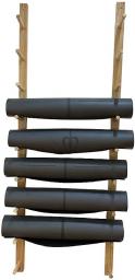 Yoga Mat Holder Wall Mount Wooden, Muti-Tier Yoga Mat Rack Storage Organizer For Foam Roller/Pilates Mats, Home/Gym/Fitness Room Storage Shelf (Size : 6 Tier)