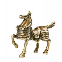 ZHANGZZ Animal Statues Brass Statue Miniature War Horse Ornament Figurines Bronze Zodiac Animal Sculpture Table Decoration Crafts Living Room Home Accessories Decorations for Living Room