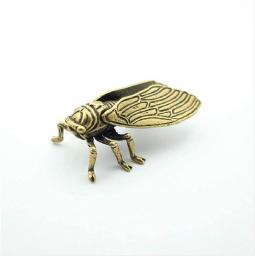 ZHANGZZ Animal Statues Cute Mini Vintage Brass Cicada Animal Statue Home Office Desk Decoration Ornament Sculpture Funny Toy Gift Decorative Object for Home Creative Arts Decorations for Living Room