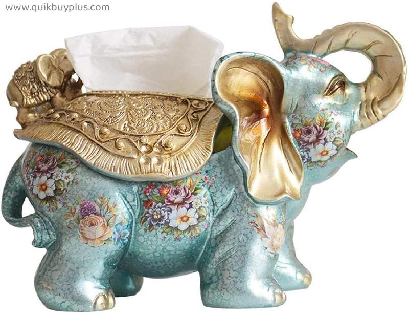ZHANGZZ Animal Statues Statue Ornaments Sculptures European Elephant Tissue Box Carton American Paper Tray Home Living Room Creative Decoration Decorations for Living Room