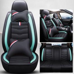 ZHOUSHENGLEE Universal Leather Car Seat Covers For Ford Mondeo Focus 2 3 Kuga Fiesta Edge Explorer Fiesta Fusion Car Accessories