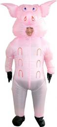 ZISUEX Inflatable Pig Costume Adult Blow Up Suit Pig Halloween Costumes Cosplay Women Inflatable Costume For Adult