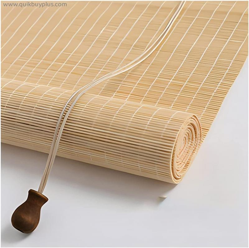 ZMQL 60/80/100/120/140cm Wide Bamboo Roller Shade, Gazebo Balcony Tea House Roll-up Blinds, Indoor Partition Window Curtain (Size : 120x160cm/47x63in)