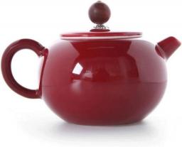 ZYING Solid Color Red Festive Romantic Ceramic Family Use Kung Fu Tea Set Single Teapot