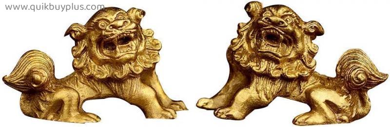 aasdf A Pair Feng Shui Foo Dog Lion Guardian Guardian Lion Statue, For Home and Office Attracts Wealth and Good Luck Best Housewarming Congratulation Gift
