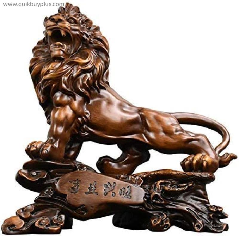 aasdf Beijing Lion Statues Decoration Feng Shui Office Boss Desk Living Room Family Lucky Decoration Craft Opening Gift