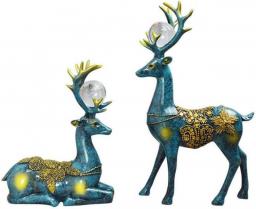 aasdf Best (Set of 2) Couple Deer Ornaments Resin Figurines Home Decor Accessories Gifts Crafts Beautiful