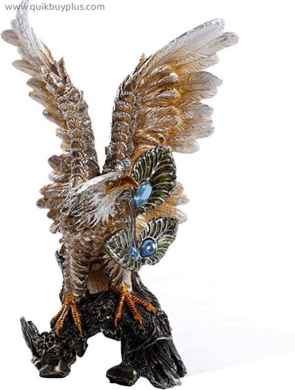 aasdf Eagle Statue Ornaments Resin Bird Animal Figurines Sculpture Feng Shui Office Living Room Business Decorative Best Opening Gift A
