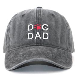 Cotton Washed Unstructured DOG DAD Baseball Cap Embroidery For Father's Day Gift Fashion Dad Hat Men Hip Hop Sports Snapback