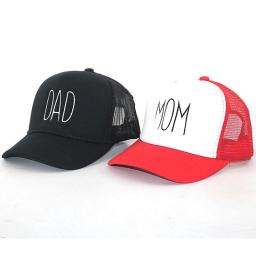 Fashion Baseball Cap 100Percent Cotton Adjustable DAD MOM Embroidery Couple Mesh Sports Caps Custom Hip Hop Snapback Hat Unisex