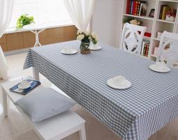 free shipping  European Mediterranean blue small plaid cloth tablecloths table cloth tea table cloth