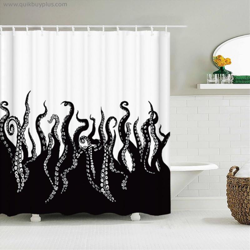 giraffe printed shower curtain with hook bathroom decorative Black white simplicity Creative animal 3d shower curtains 240*180