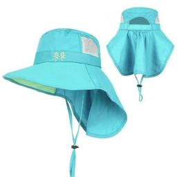 Kids UV Protection Bucket Hat Quick Dry Wide Brim Fishermen Sun Hat Outdoor Beach Summer Hat Hiking Camping Fishing Cap Panama
