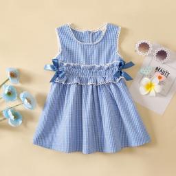ma&baby 0-3Y Toddler Infant Newborn Baby Girls Dress Bow Ruffle Plaid Dresses Summer Baby Girl Clothes Costumes D01