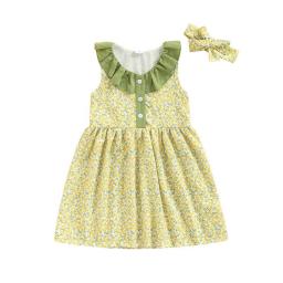 ma&baby 3M-3Y Infant Toddler Baby Girls Dress Floral Print A-line Dresses For Girls Summer Clothing Costumes D01